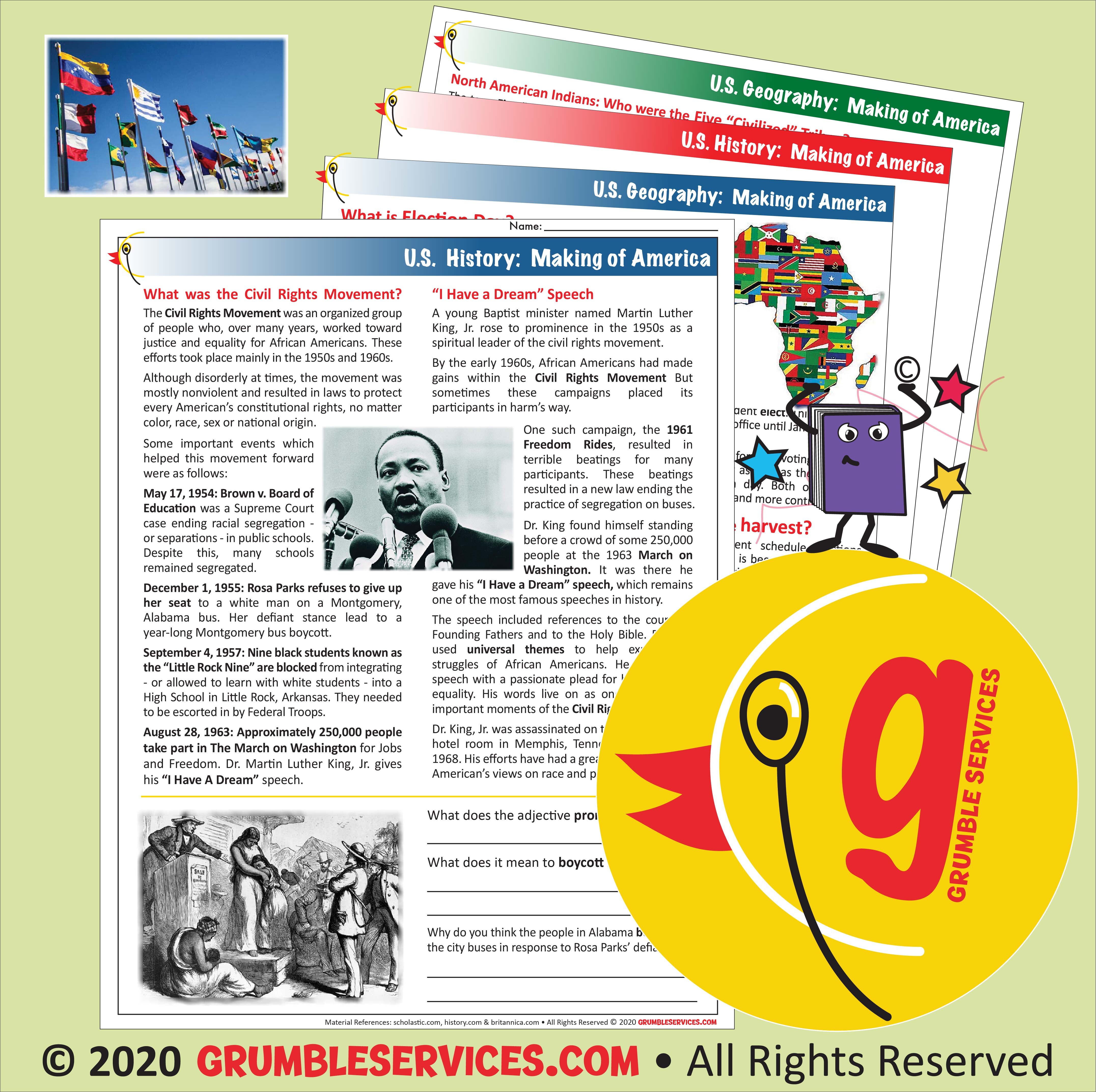 Distance Learning Resources • Grumble Services LLC • Montessori-inspired Elementary Learning