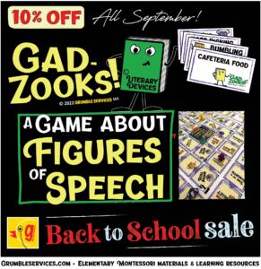 GadZooks! A Game About Figures of Speech Montessori blog Grumble Services Montessori materials and learning resources